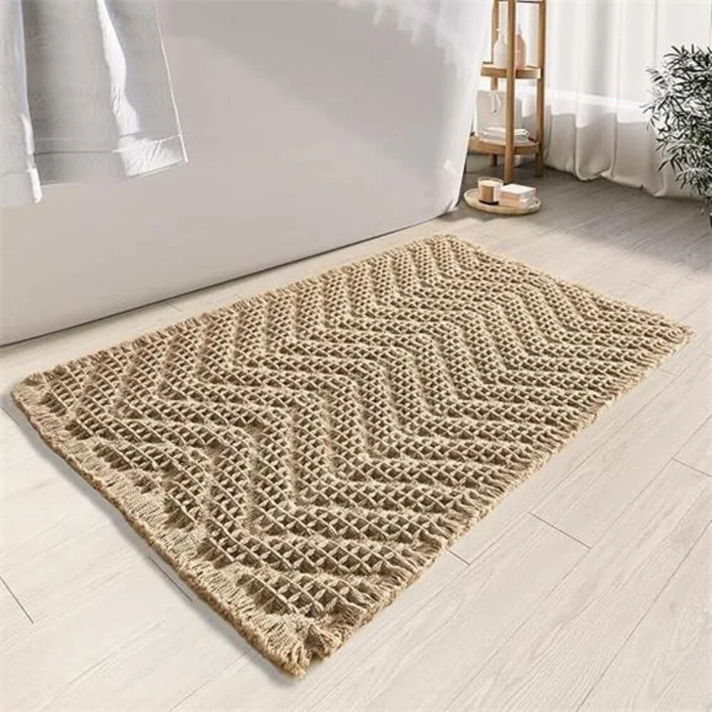 Bath Mats,Upgraded Waffle Super Absorbent Bath Mat,Bathroom Rugs Non Slip